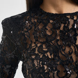 Body donna con paillettes nero 2613AB NERO ACTUALEE 