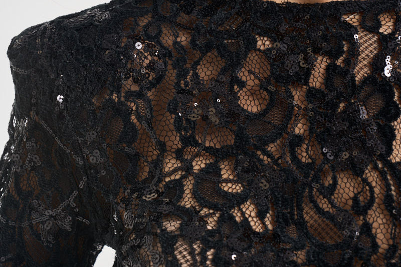 Body donna con paillettes nero 2613AB NERO ACTUALEE 