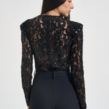 Body donna con paillettes nero 2613AB NERO ACTUALEE 