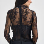 Body donna con corsetto in pizzo nero 2613BU NERO ACTUALEE 