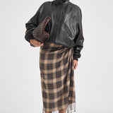 Giacca donna in pelle marrone scuro 700 MORO ACTUALEE 