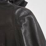 Giacca donna in pelle marrone scuro 700 MORO ACTUALEE 