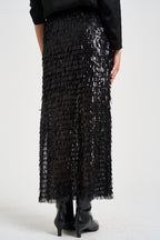 Gonna donna lunga con paillettes nera CY149 NERO ACTUALEE 