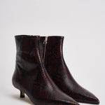 Stivaletti donna Sofie in pelle animalier bordeaux AB0511006012 PORT AEYDE 