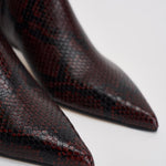 Stivaletti donna Sofie in pelle animalier bordeaux AB0511006012 PORT AEYDE 