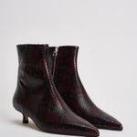 Stivaletti donna Sofie in pelle animalier bordeaux AB0511006012 PORT AEYDE 