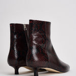 Stivaletti donna Sofie in pelle animalier bordeaux AB0511006012 PORT AEYDE 