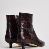 Stivaletti donna Sofie in pelle animalier bordeaux AB0511006012 PORT AEYDE 