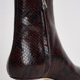 Stivaletti donna Sofie in pelle animalier bordeaux AB0511006012 PORT AEYDE 
