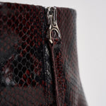 Stivaletti donna Sofie in pelle animalier bordeaux AB0511006012 PORT AEYDE 