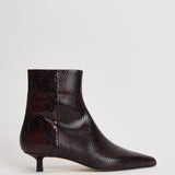 Stivaletti donna Sofie in pelle animalier bordeaux AB0511006012 PORT AEYDE 
