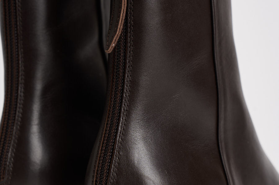 Stivaletti donna Zoe Calf Leather in pelle marrone AB0582002003 MOKA AEYDE 
