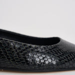 Ballerina donna Cassy Mini in pelle animalier nera FL0113073030 MOSS AEYDE 