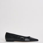 Ballerina donna Cassy Mini in pelle animalier nera FL0113073030 MOSS AEYDE 