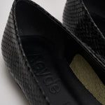 Ballerina donna Cassy Mini in pelle animalier nera FL0113073030 MOSS AEYDE 