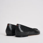 Ballerina donna Cassy Mini in pelle animalier nera FL0113073030 MOSS AEYDE 