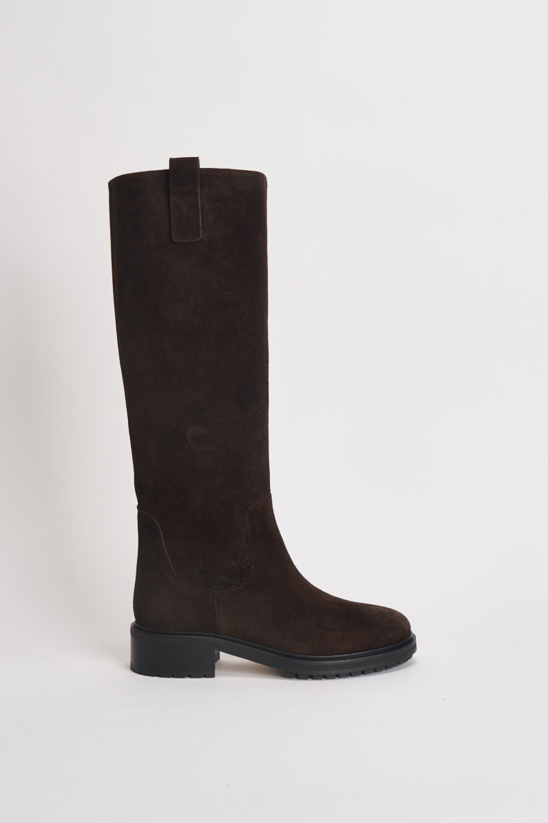 Stivali donna Henry Cow in suede marrone scuro KB0241003003 MOKA AEYDE 