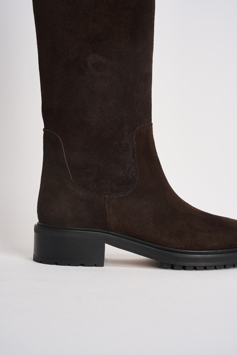 Stivali donna Henry Cow in suede marrone scuro KB0241003003 MOKA AEYDE 
