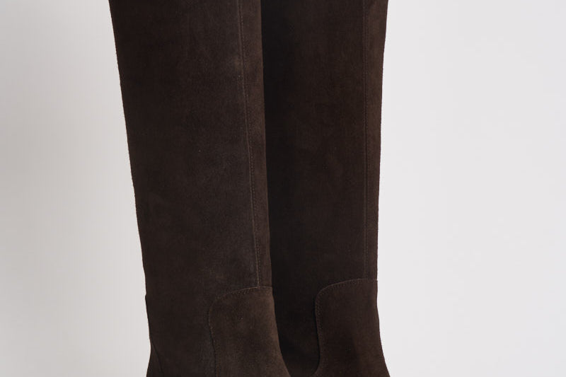 Stivali donna Henry Cow in suede marrone scuro KB0241003003 MOKA AEYDE 