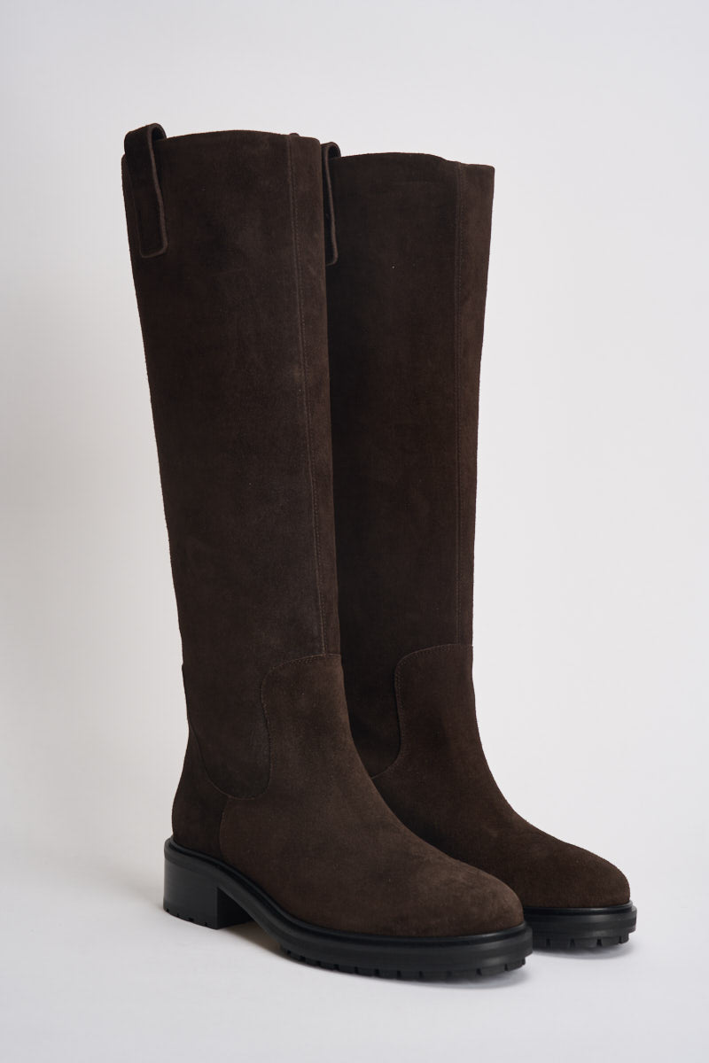 Stivali donna Henry Cow in suede marrone scuro KB0241003003 MOKA AEYDE 