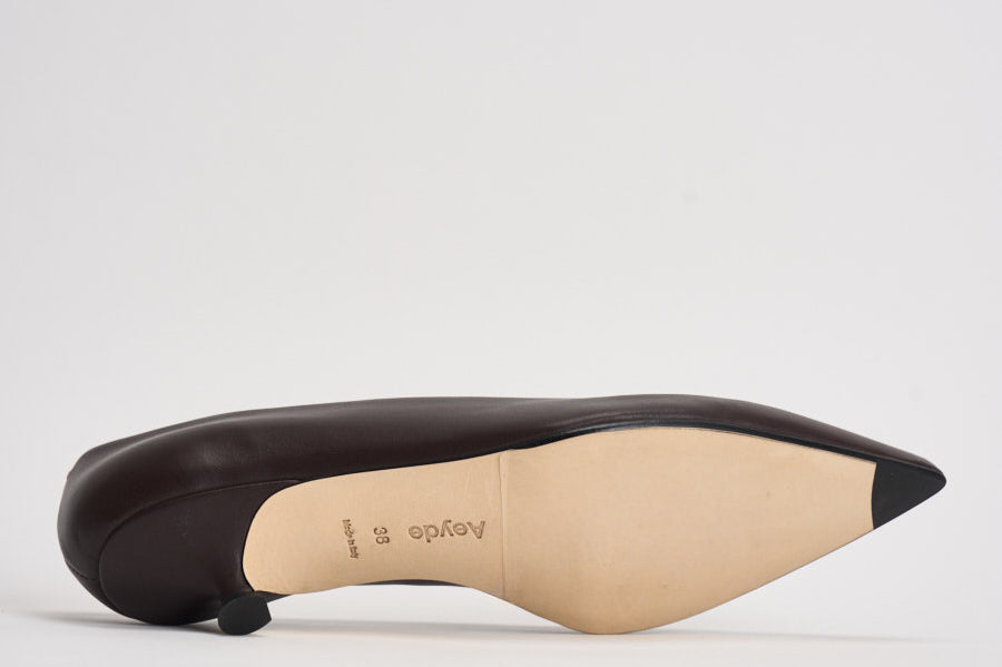 Décolleté donna Cari nappa leather marrone PU0667001003 MOKA AEYDE 