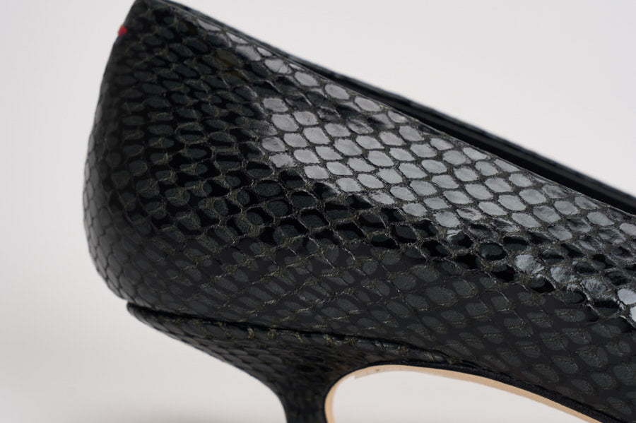 Décolleté donna Cari Mini in pelle animalier nera PU0667073030 MOSS AEYDE 