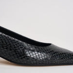 Décolleté donna Cari Mini in pelle animalier nera PU0667073030 MOSS AEYDE 