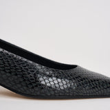 Décolleté donna Cari Mini in pelle animalier nera PU0667073030 MOSS AEYDE 