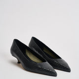 Décolleté donna Cari Mini in pelle animalier nera PU0667073030 MOSS AEYDE 