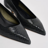 Décolleté donna Cari Mini in pelle animalier nera PU0667073030 MOSS AEYDE 