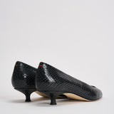 Décolleté donna Cari Mini in pelle animalier nera PU0667073030 MOSS AEYDE 
