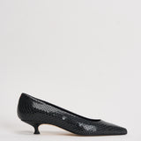 Décolleté donna Cari Mini in pelle animalier nera PU0667073030 MOSS AEYDE 
