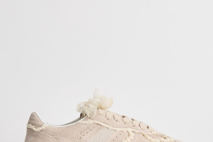 Sneakers donna crochet crema S100823 01 ALOHAS 