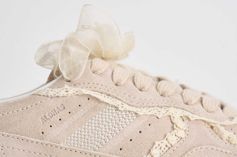 Sneakers donna crochet crema S100823 01 ALOHAS 