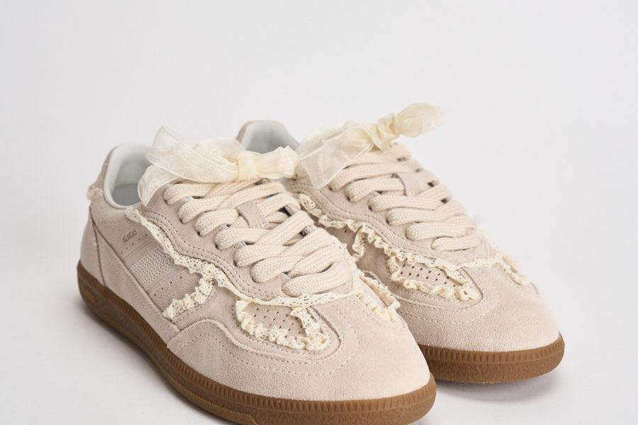 Sneakers donna crochet crema S100823 01 ALOHAS 
