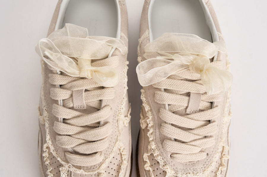 Sneakers donna crochet crema S100823 01 ALOHAS 