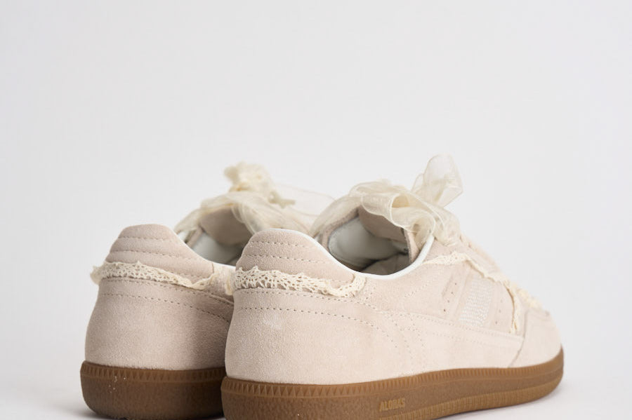 Sneakers donna crochet crema S100823 01 ALOHAS 