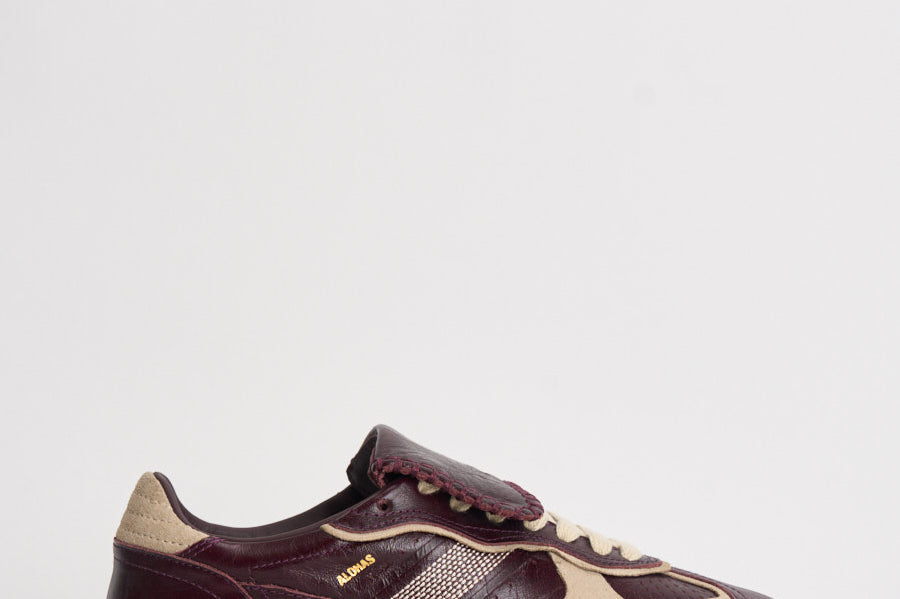 Sneakers donna stile vintage in pelle bordeaux e S100829 05 ALOHAS 