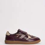 Sneakers donna stile vintage in pelle bordeaux e S100829 05 ALOHAS 