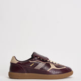 Sneakers donna stile vintage in pelle bordeaux e S100829 05 ALOHAS 
