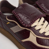 Sneakers donna stile vintage in pelle bordeaux e S100829 05 ALOHAS 