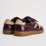Sneakers donna stile vintage in pelle bordeaux e S100829 05 ALOHAS 