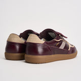 Sneakers donna stile vintage in pelle bordeaux e S100829 05 ALOHAS 