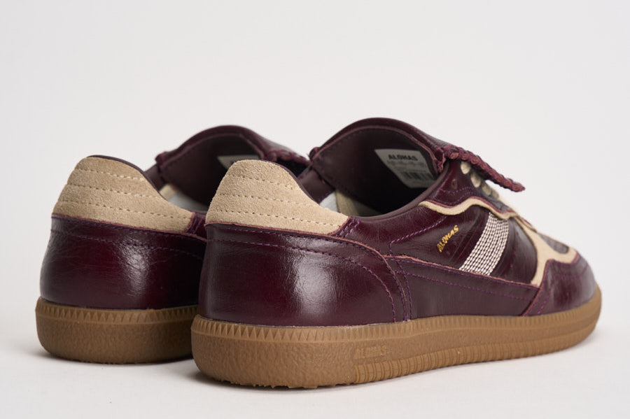 Sneakers donna stile vintage in pelle bordeaux e S100829 05 ALOHAS 