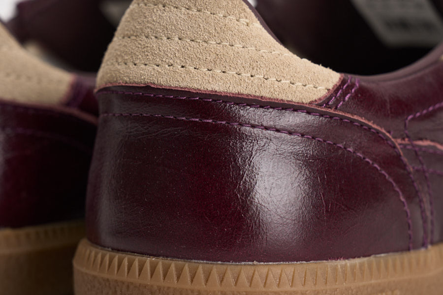 Sneakers donna stile vintage in pelle bordeaux e S100829 05 ALOHAS 