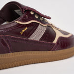 Sneakers donna stile vintage in pelle bordeaux e S100829 05 ALOHAS 