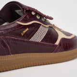 Sneakers donna stile vintage in pelle bordeaux e S100829 05 ALOHAS 