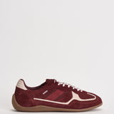 Sneakers donna in suede bordeaux e panna S101114 11 ALOHAS 