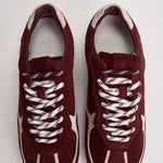 Sneakers donna in suede bordeaux e panna S101114 11 ALOHAS 