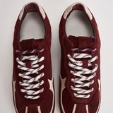 Sneakers donna in suede bordeaux e panna S101114 11 ALOHAS 